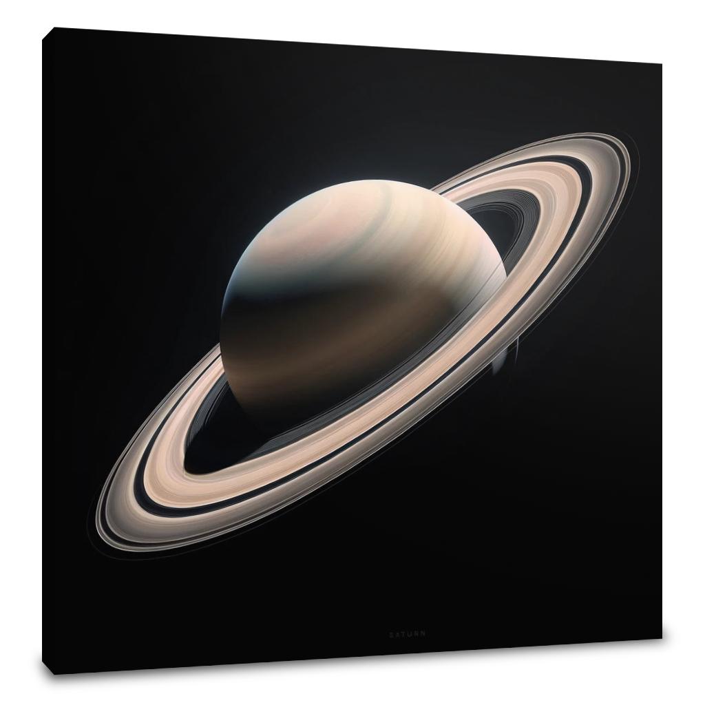 Saturn's Celestial Solitude Canvas