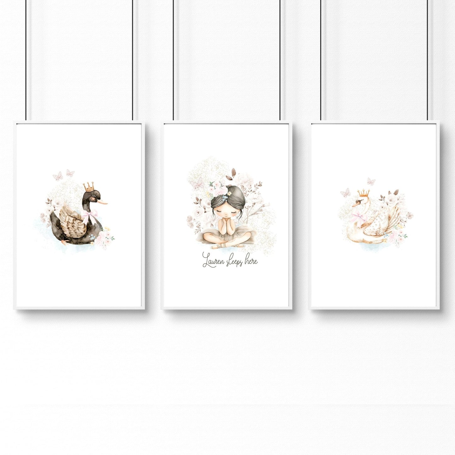 Swan Print | Set of 3 wall art prints