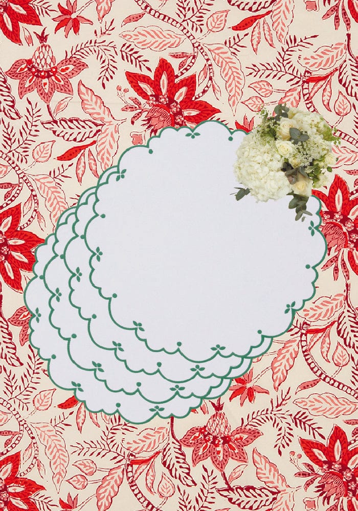 Sweet Greens Round Placemats - Set of 4
