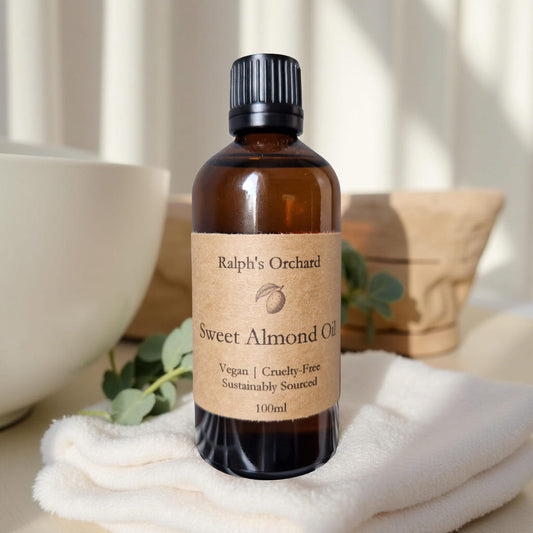 Sweet Almond Carrier Oil | Cold-Pressed Vegan 100 ml Amber Bottle