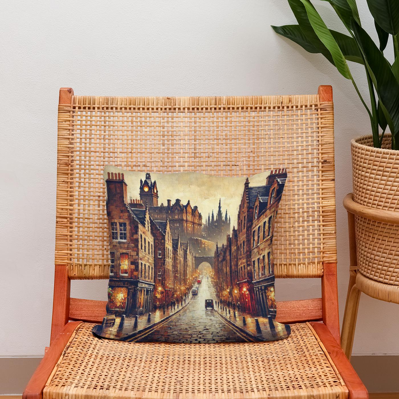 Edinburgh Evening Cotton Cushion