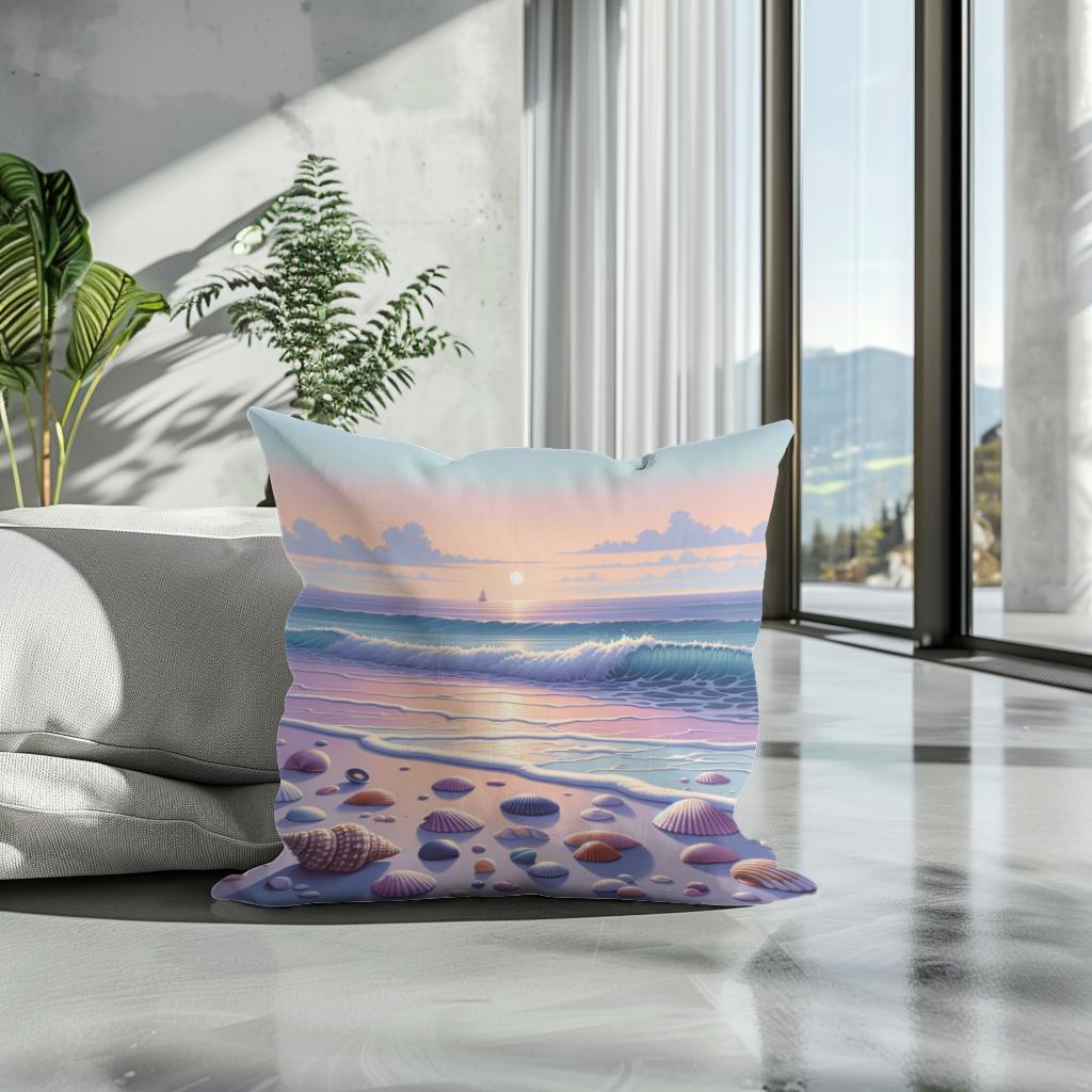 Sunset Serenity Cotton Cushion