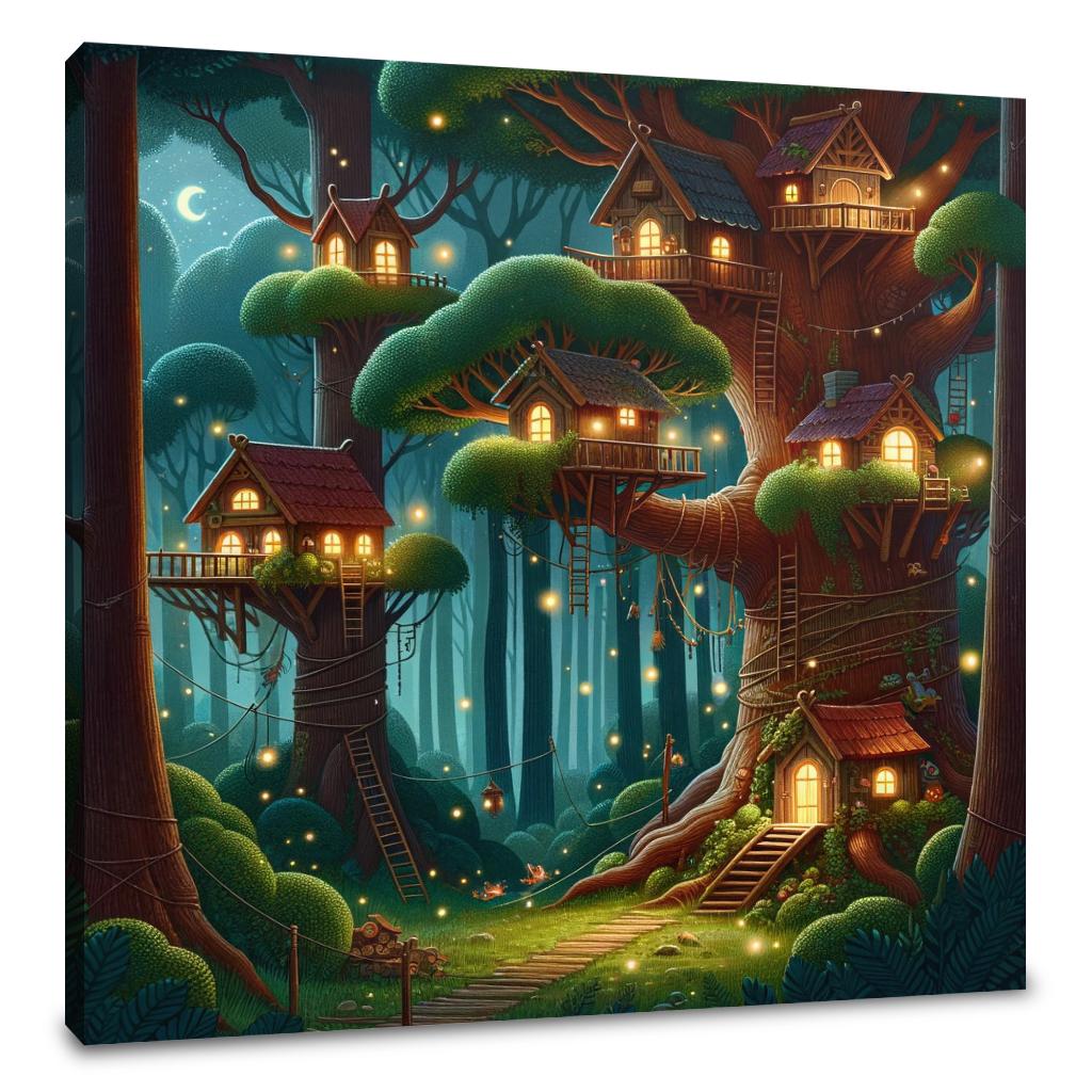 Twilight Treetop Canvas