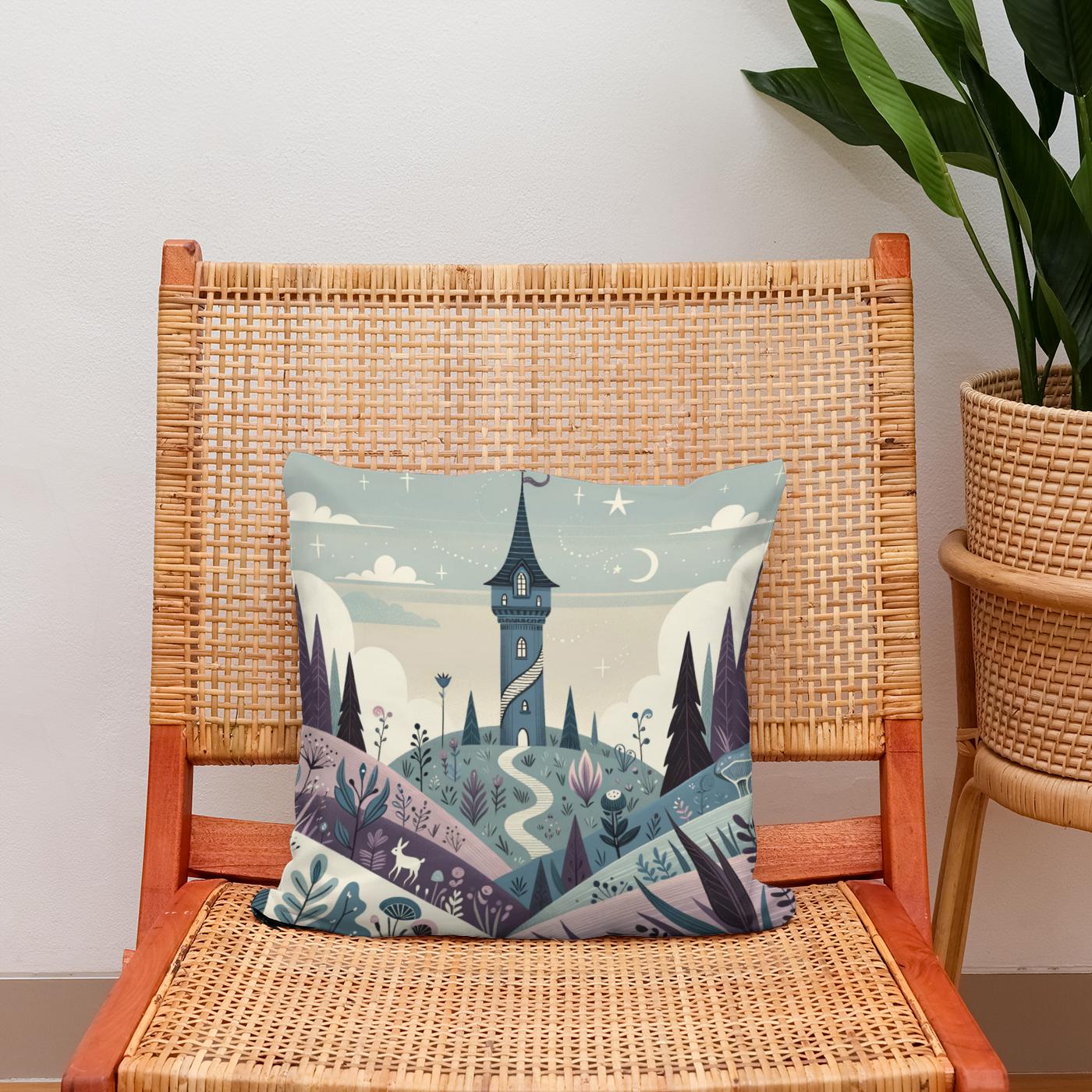 Mystic Tower Cotton Cushion