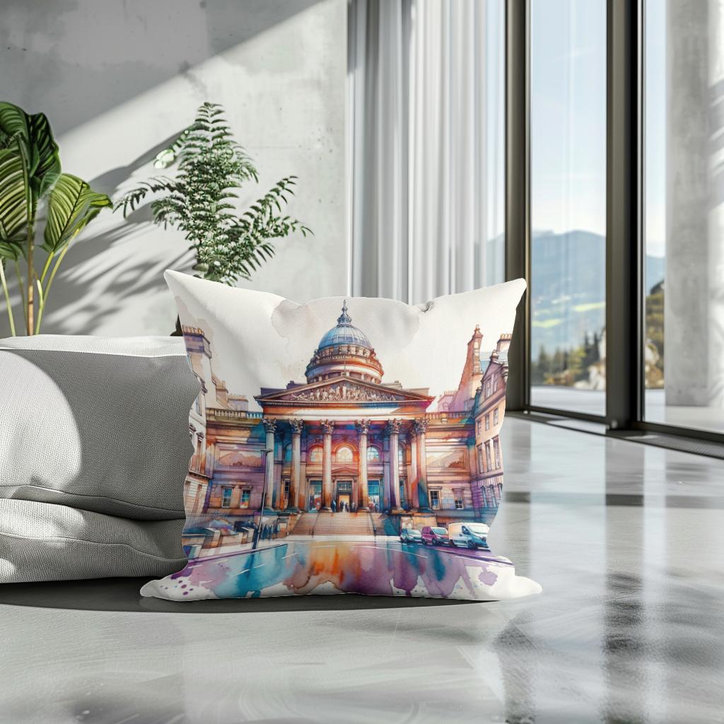 Edinburgh Walker Gallery Watercolor Essence Cotton Cushion