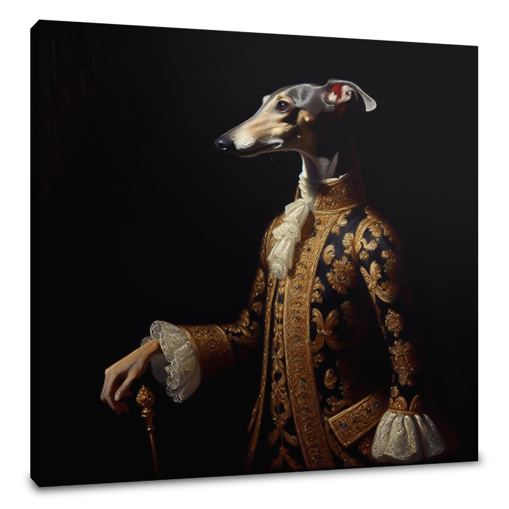 Regal Whippet Royalty Canvas