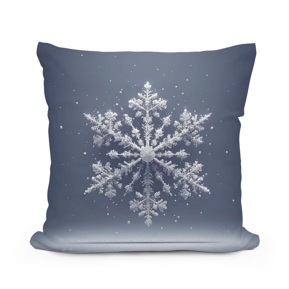 Snowfall Serenity Cotton Cushion