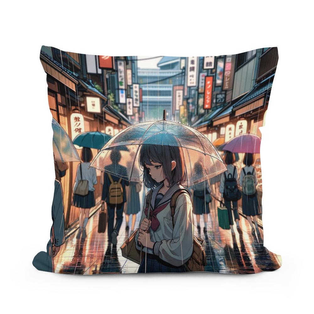 Rainy Day Reflections Cotton Cushion