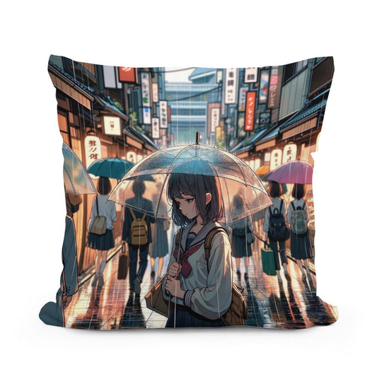 Rainy Day Reflections Cotton Cushion