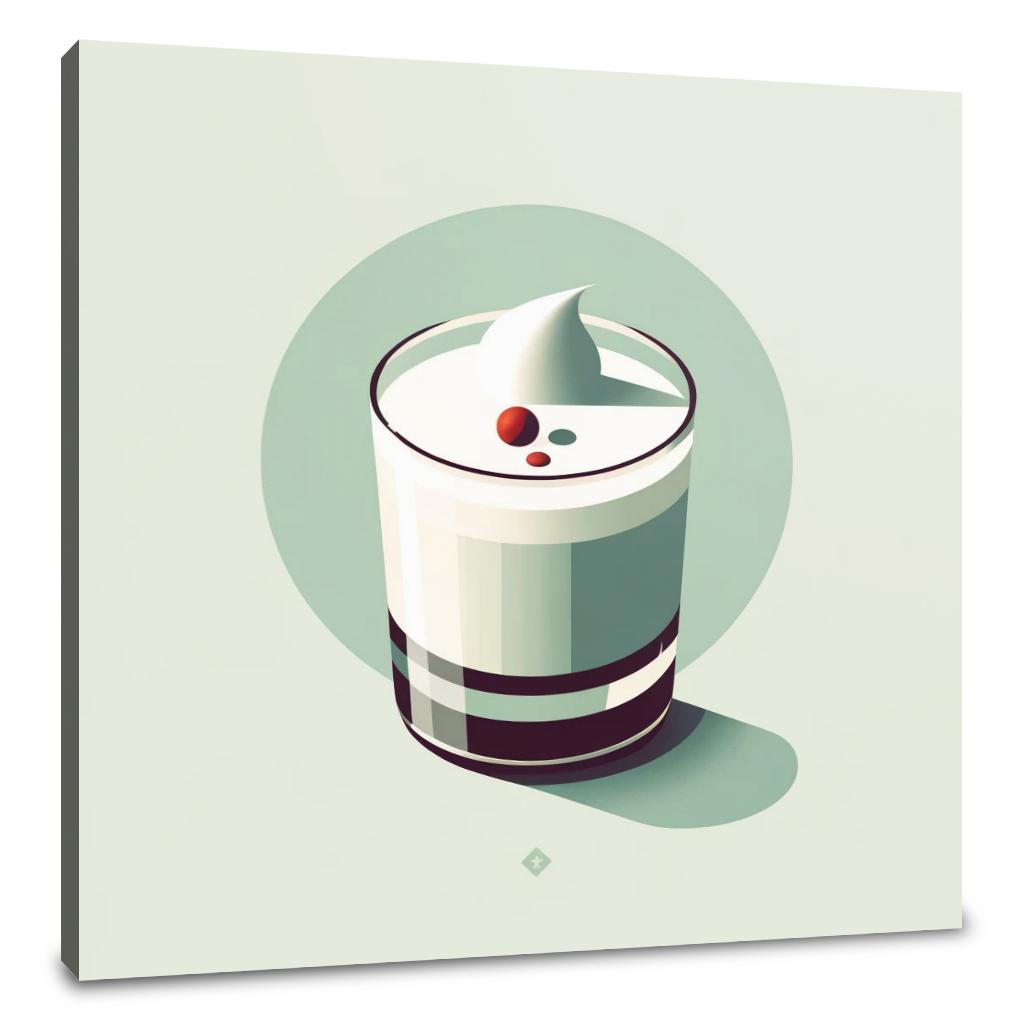 Minimalist Pisco Sour Canvas
