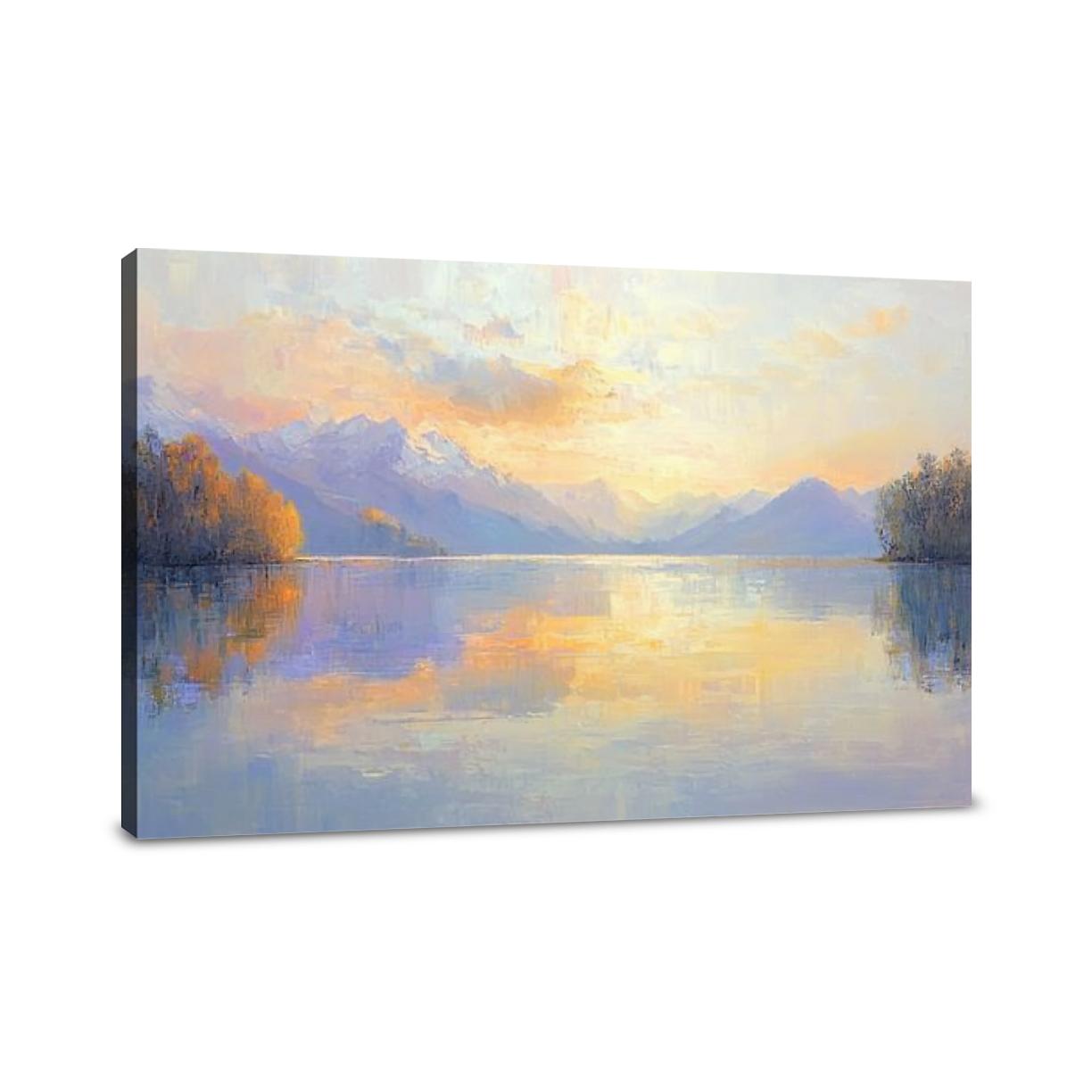Serene Lake Dawn Canvas