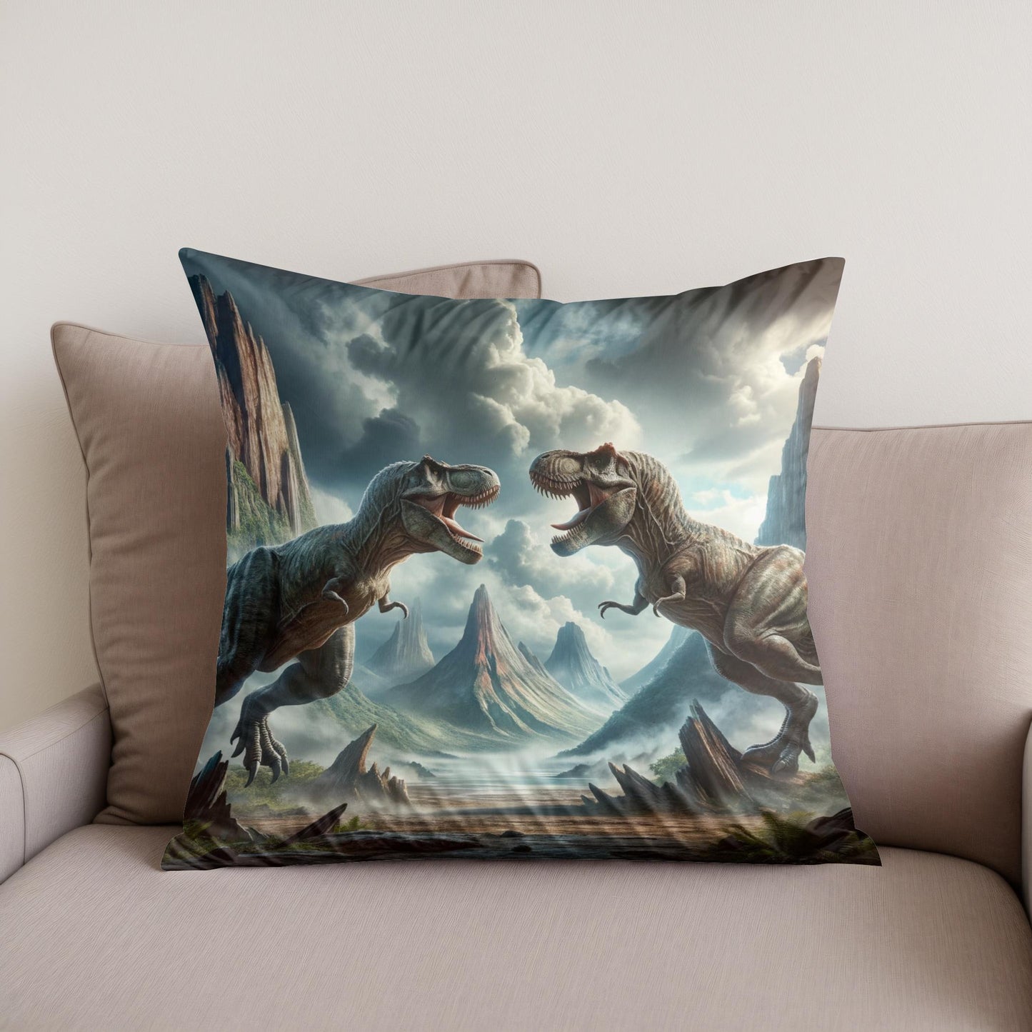 Thunder Duel Rex Cotton Cushion