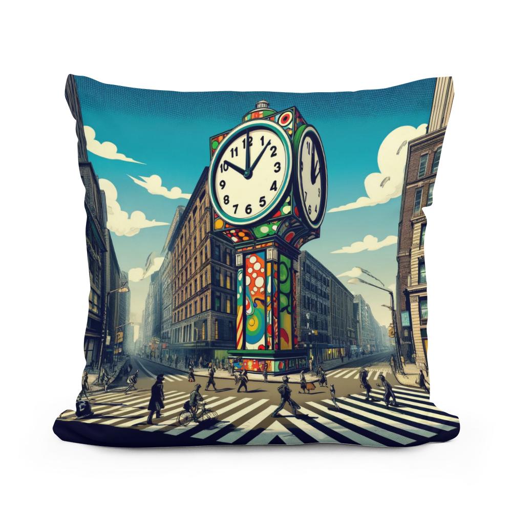 Time's Whimsy Avenue Cotton Cushion