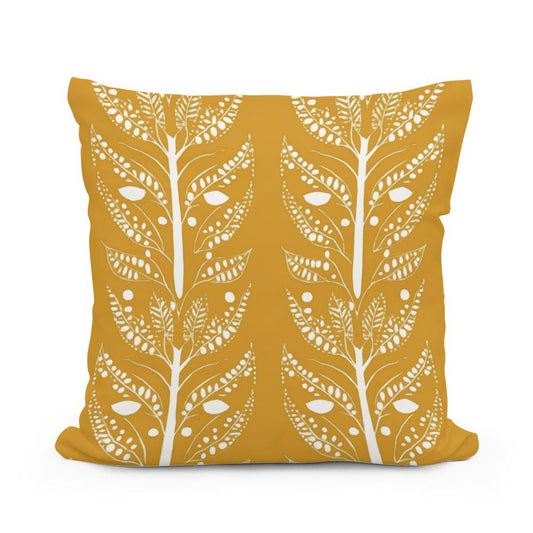 Mustard Symmetry Cotton Cushion