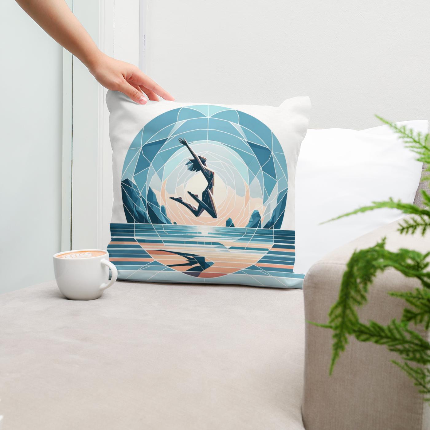 Tranquil Strides Cotton Cushion
