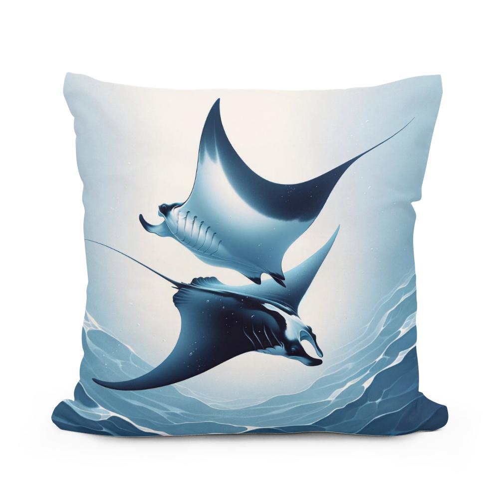 Blue Manta Ballet Cotton Cushion