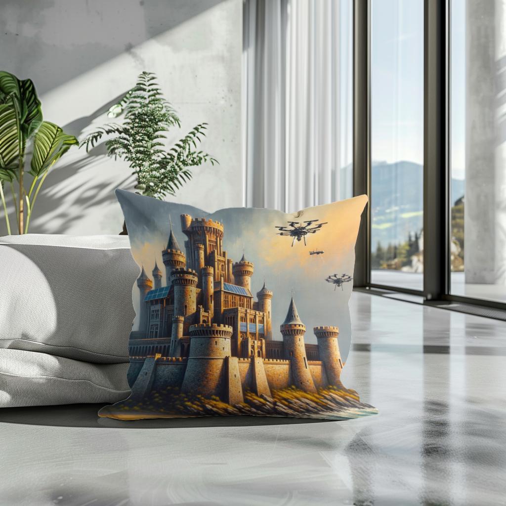 Tomorrow's Castle Sunrise Cotton Cushion