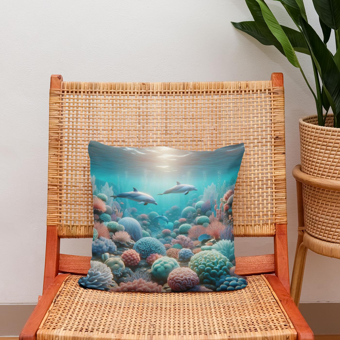 Mystic Seascape Cotton Cushion