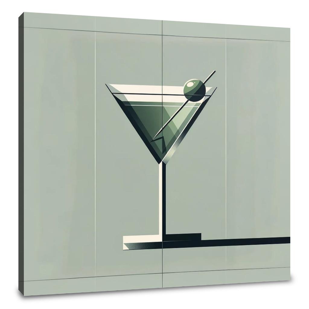 Minimalist Dirty Martini Canvas