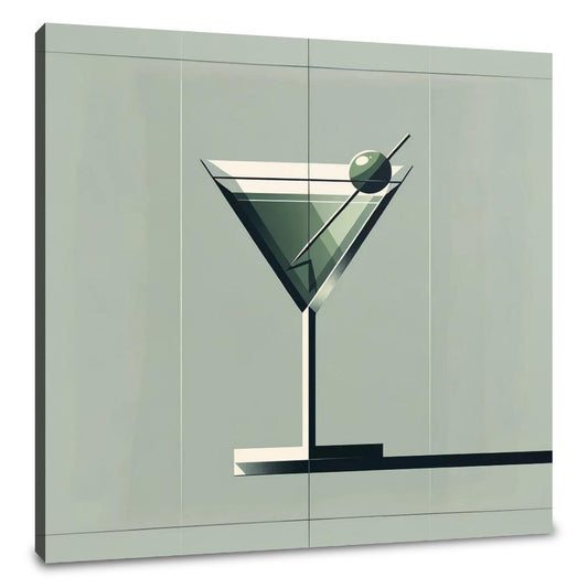 Minimalist Dirty Martini Canvas