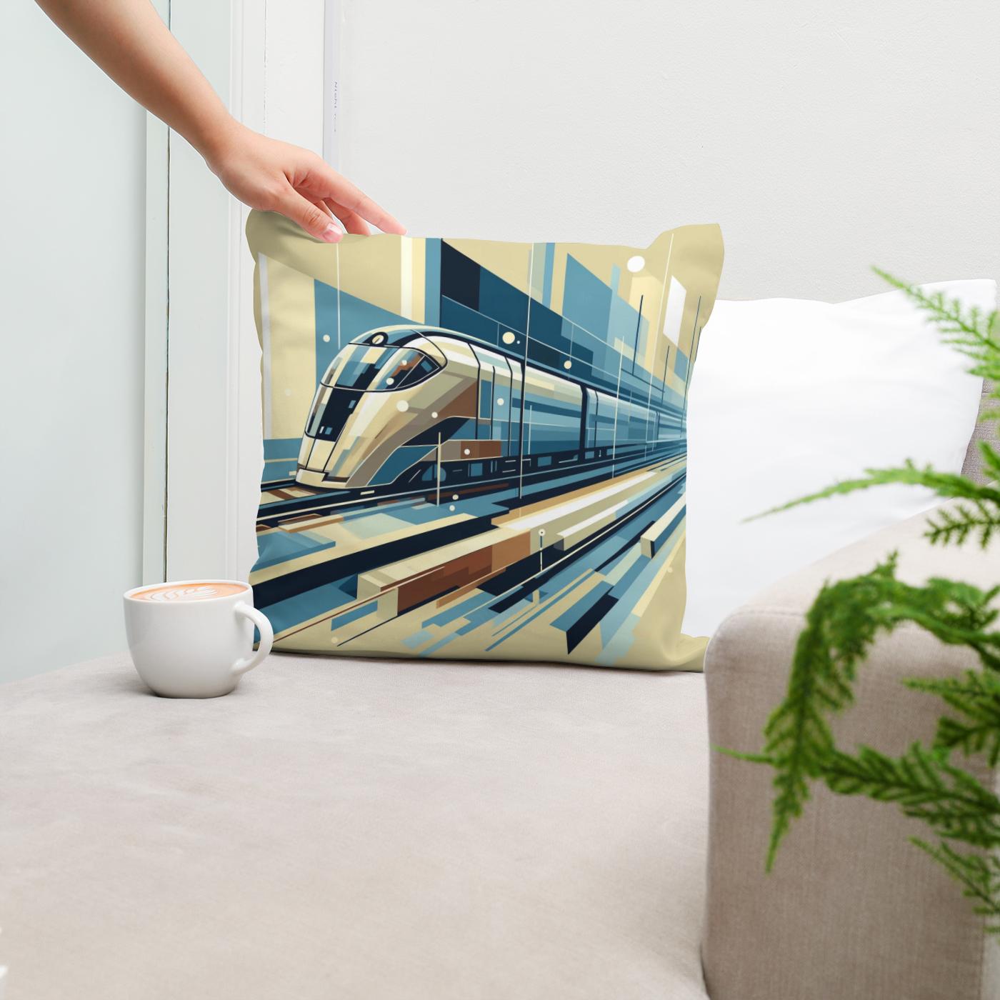 Future Tracks Cotton Cushion