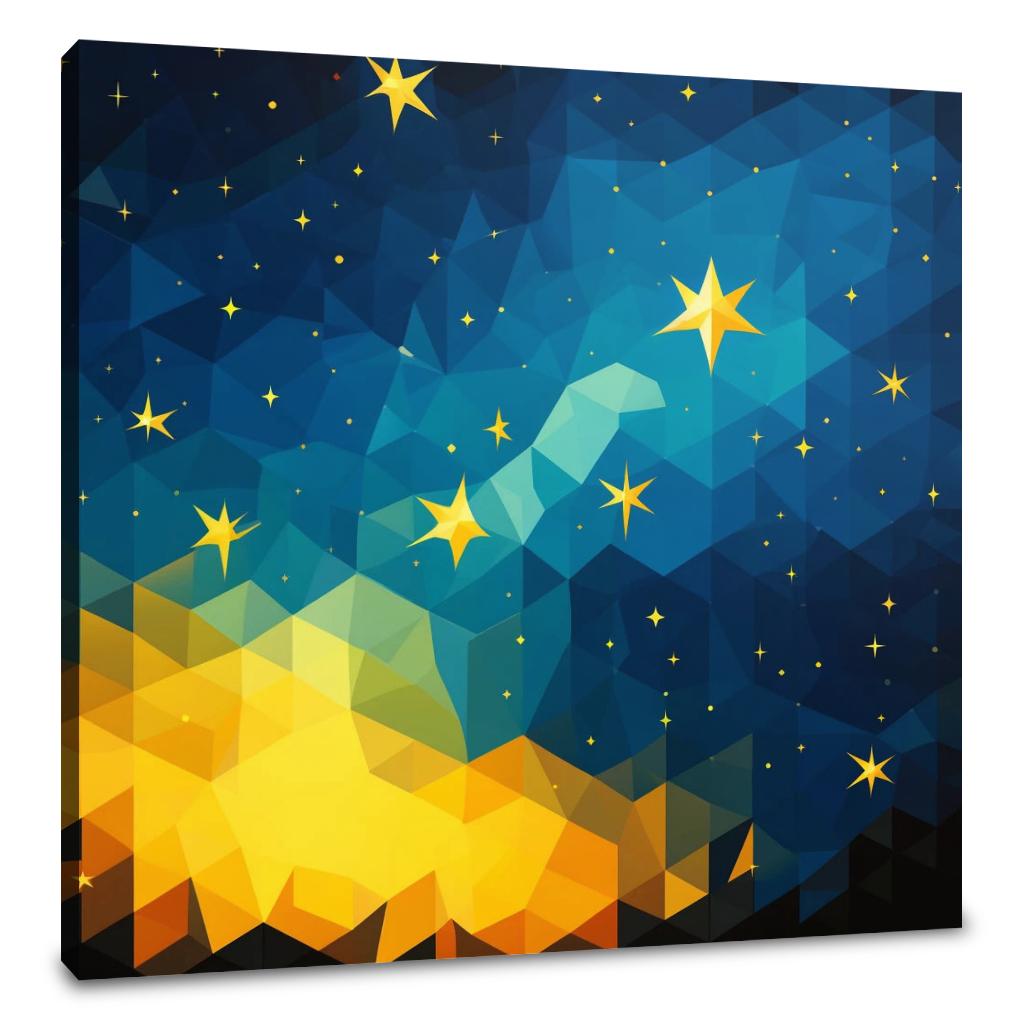 Starry Geometry Canvas