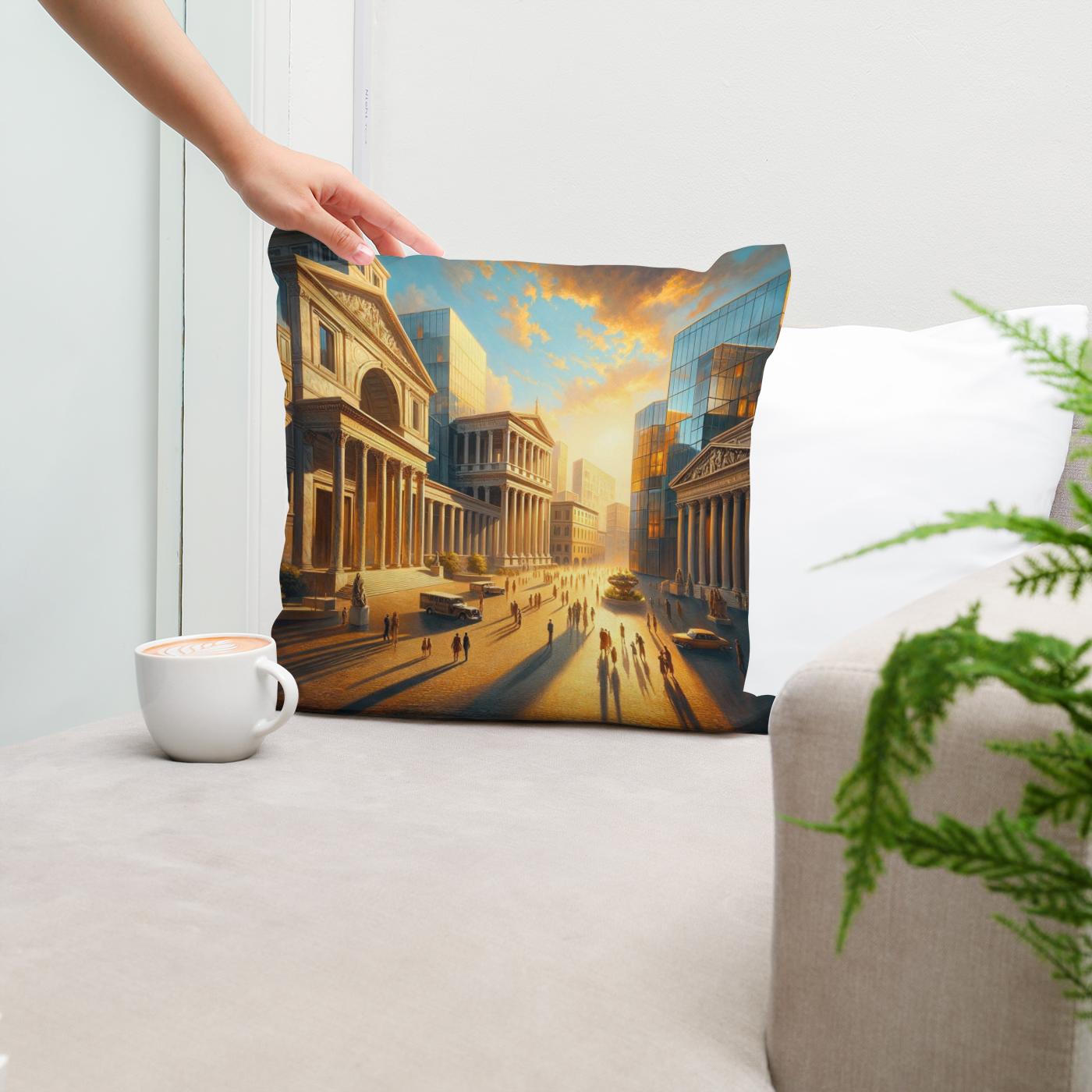 Harmonic Piazza Glow Cotton Cushion