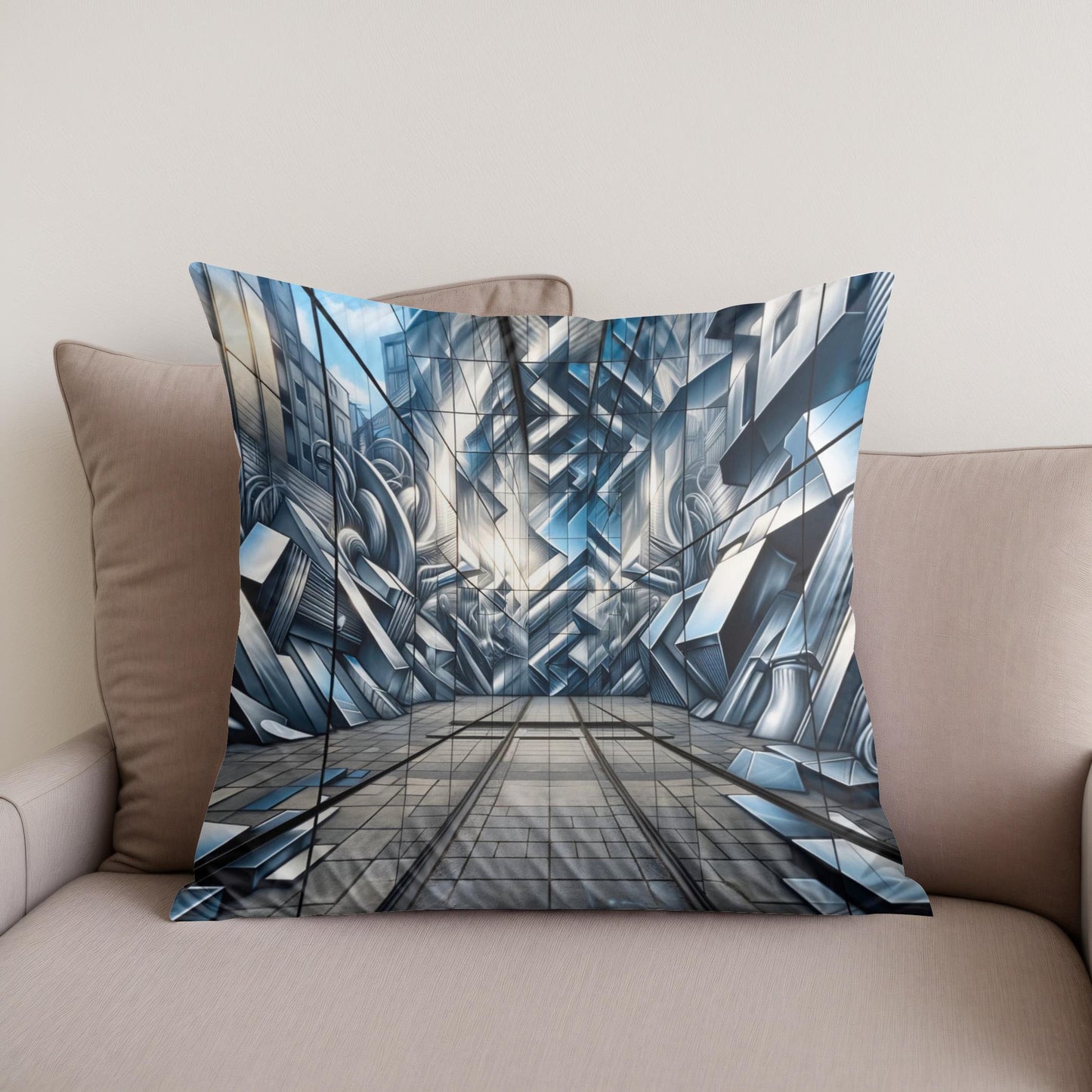 Reflections of the Street Cotton Cushion