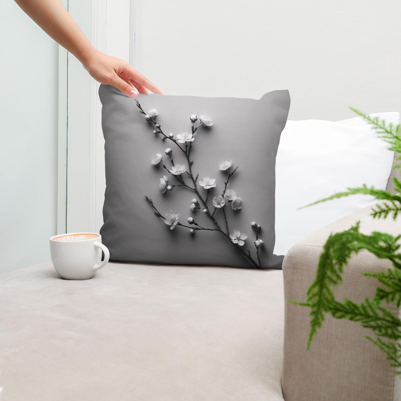 Cherry Blossom Serenity Cotton Cushion