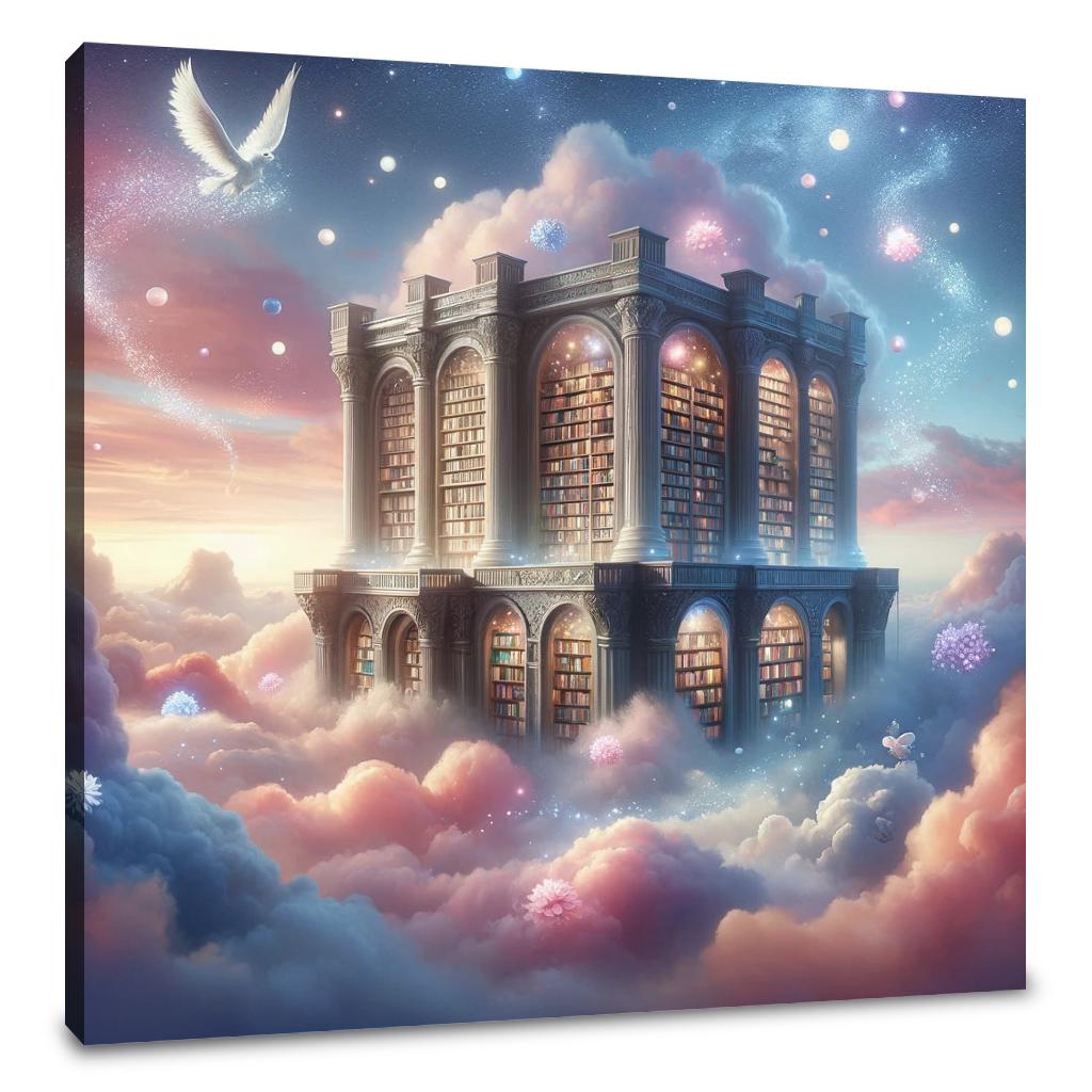 Celestial Library Canvas