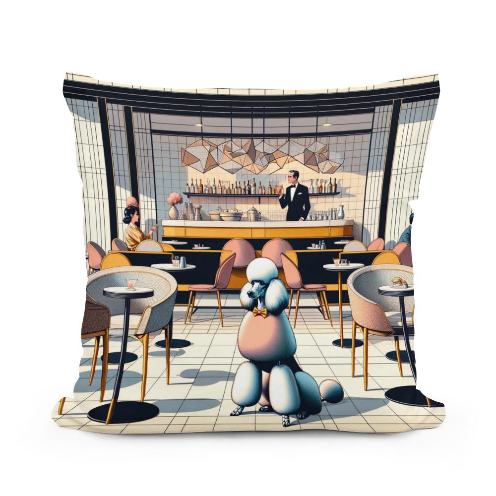 Parisian Poodle Cotton Cushion