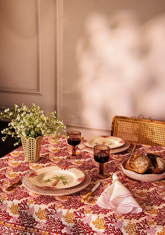 Rose Coral Tablecloth