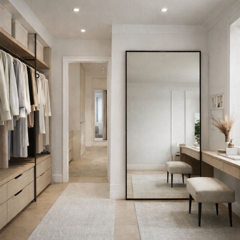 Takara - Full Length Leaner Black Metal Rectangle Mirror - 180cm x 90cm