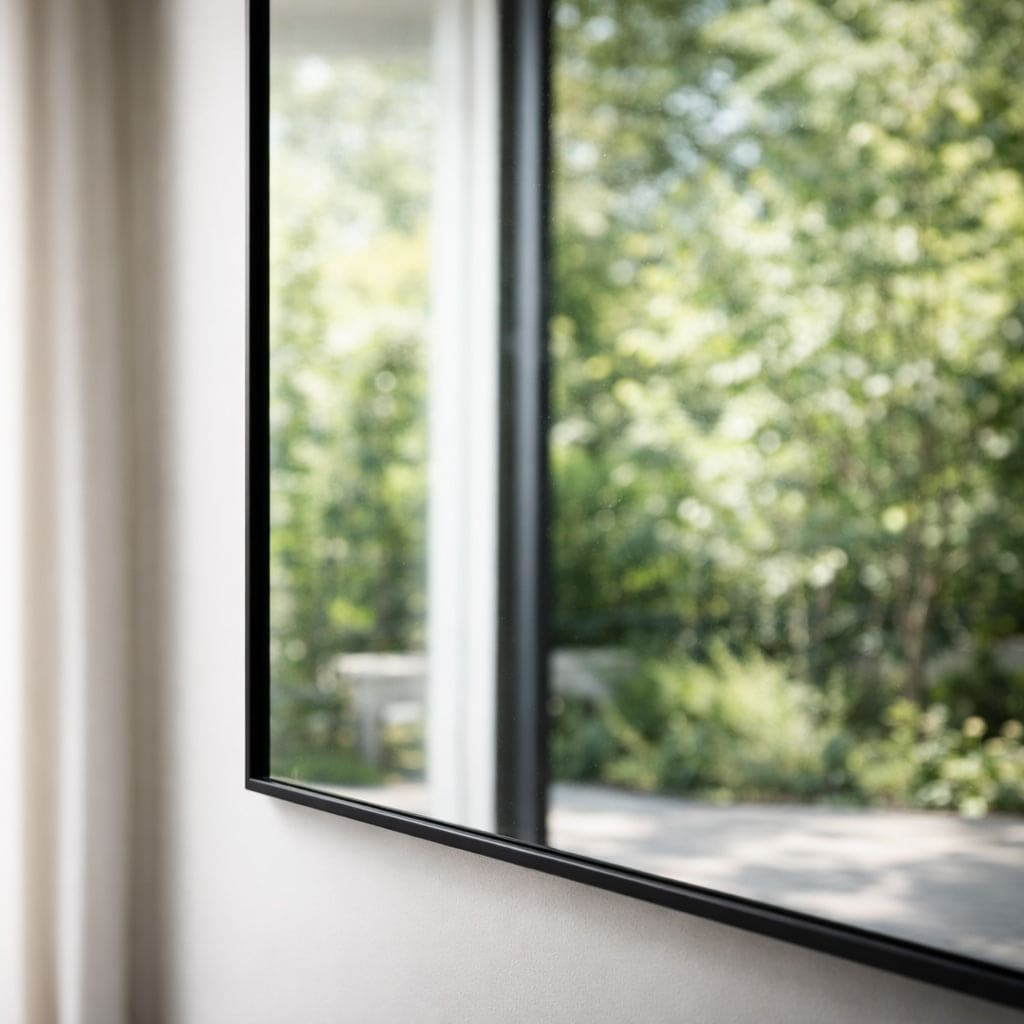 Takara - Full Length Leaner Black Metal Rectangle Mirror - 200cm x 120cm