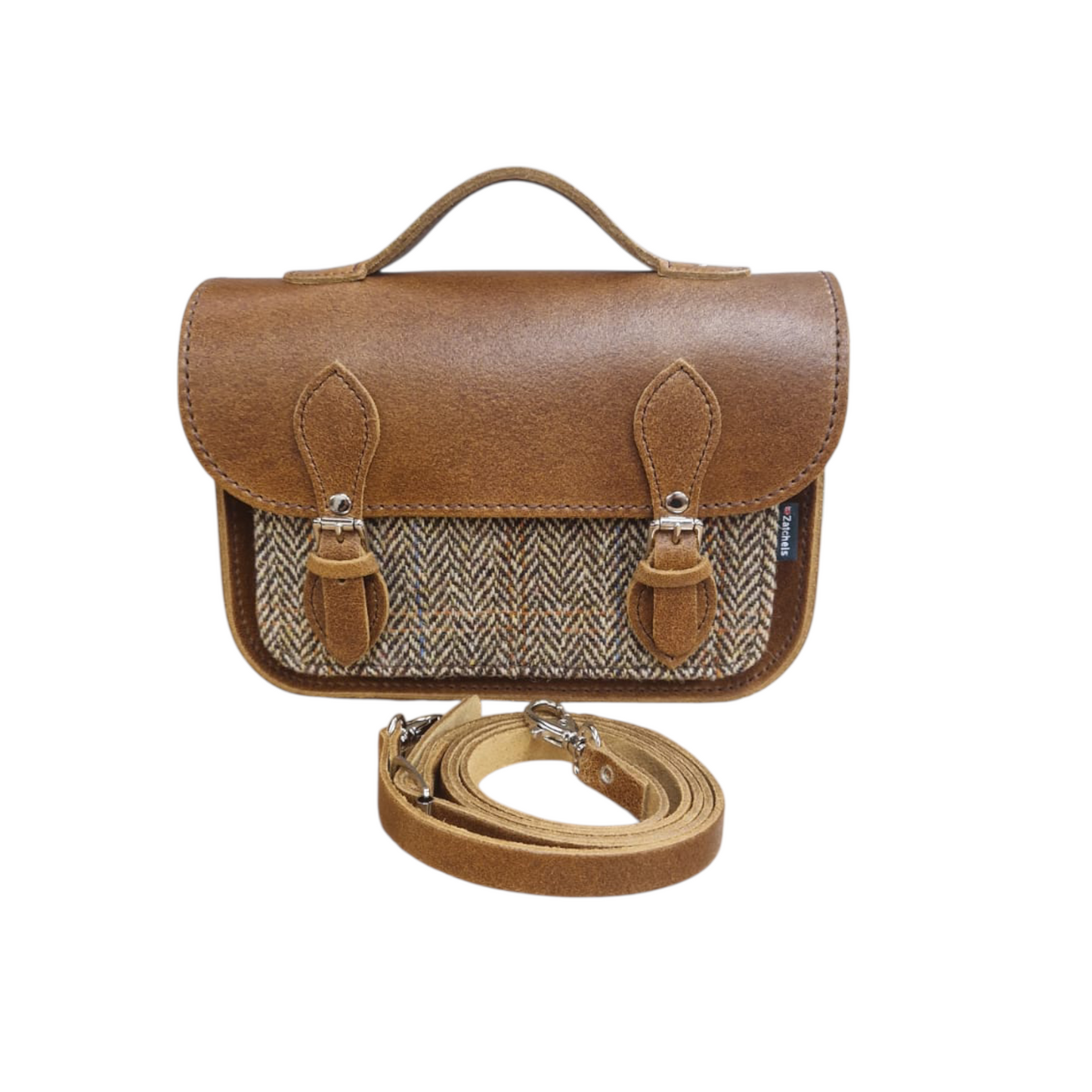 Midi Tannery & Tweed Satchel - Tan
