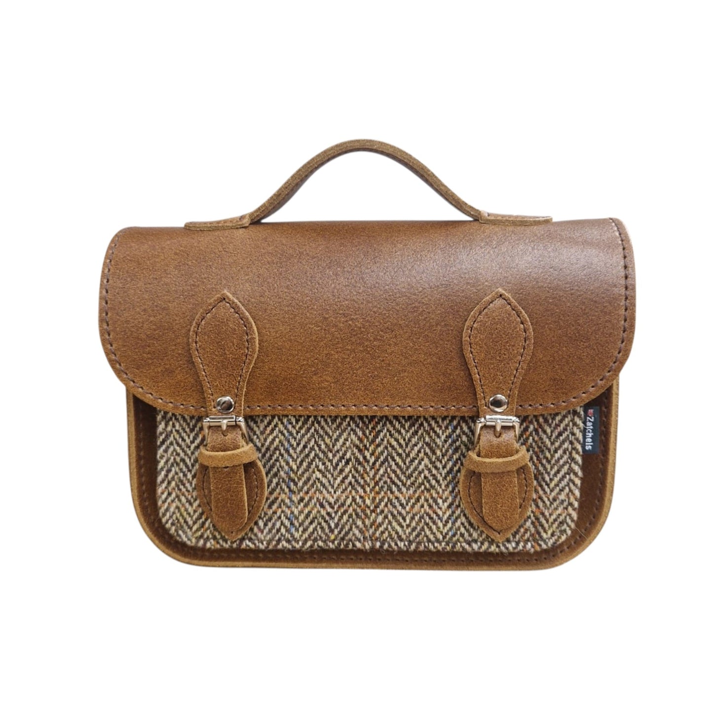 Midi Tannery & Tweed Satchel - Tan
