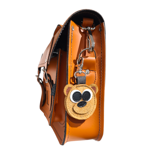 Brown Bear Handmade Tannery Leather Bag Charm
