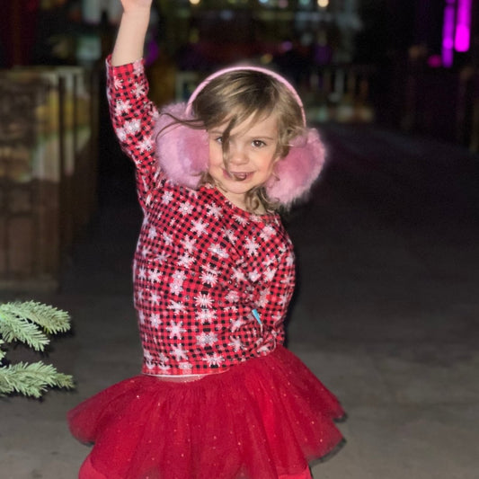 Tartan Snowflake Stylish Kid Top