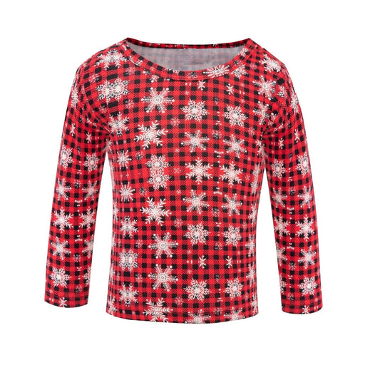 Tartan Snowflake Stylish Kid Top