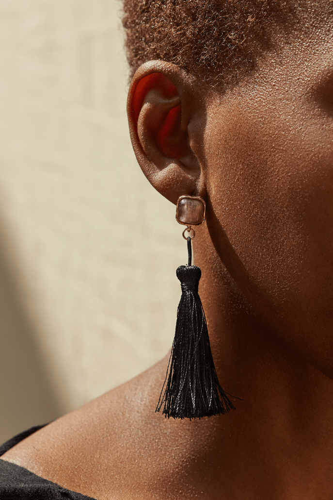 Louche Tempe Tassel Gemstone Earrings