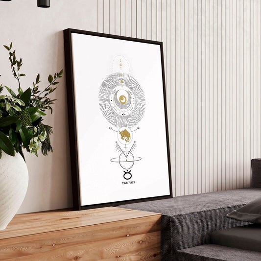 Taurus zodiac inspired wall art print