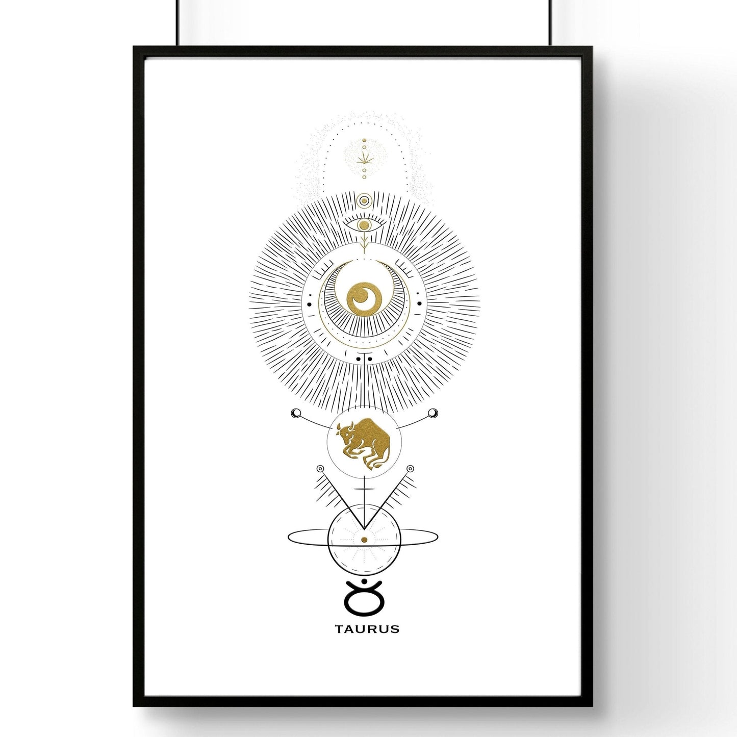 Taurus zodiac inspired wall art print