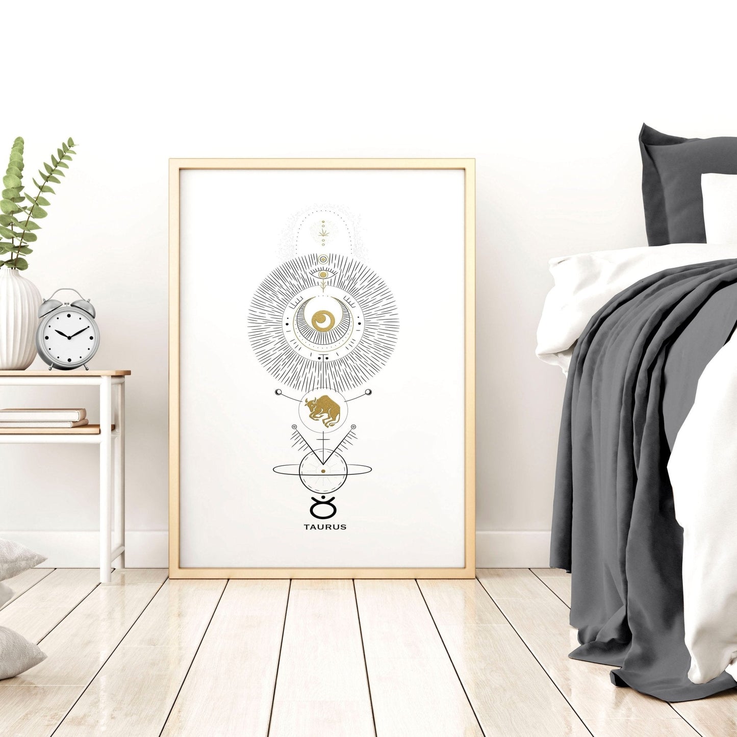 Taurus zodiac inspired wall art print