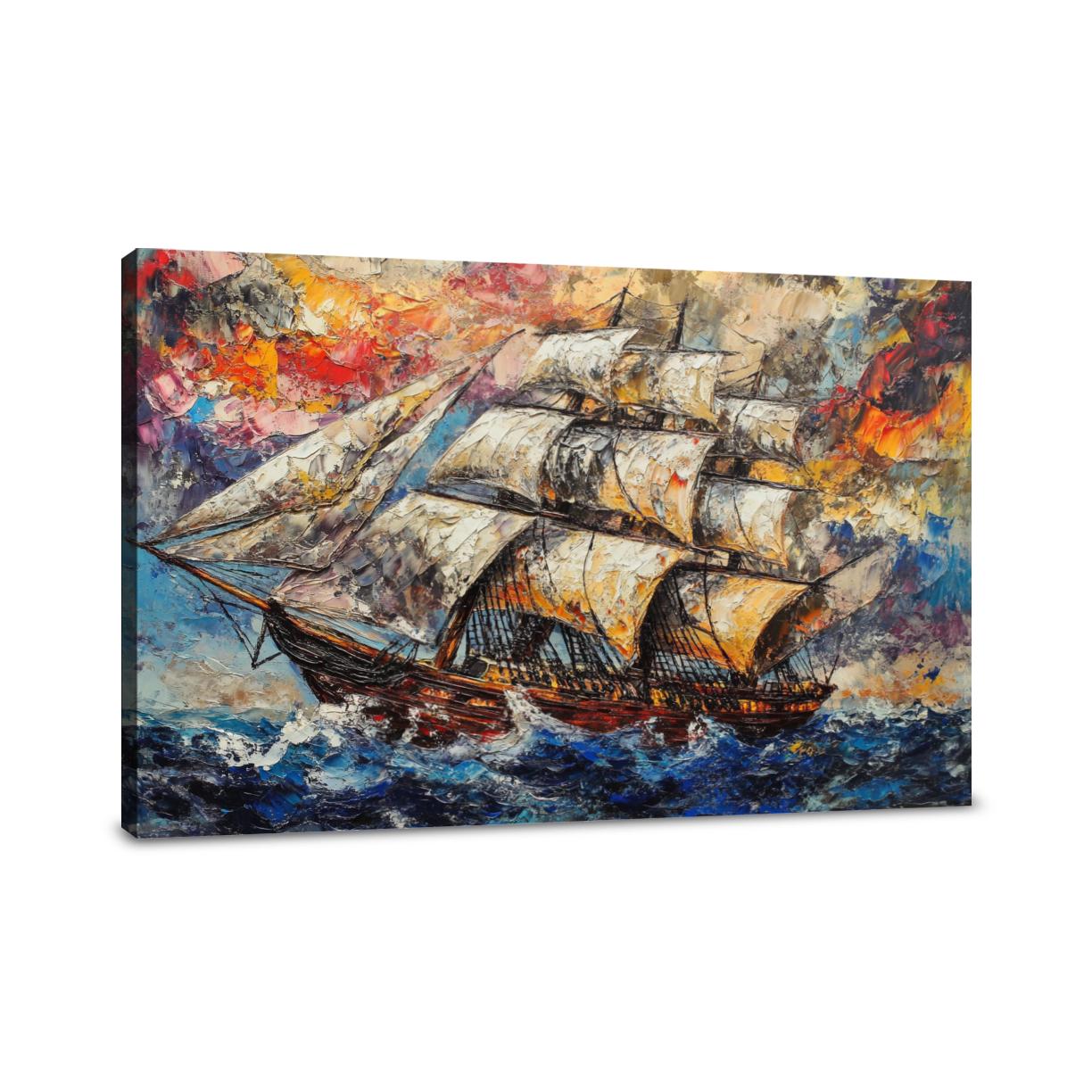 Sailing Ship Tempest Canvas