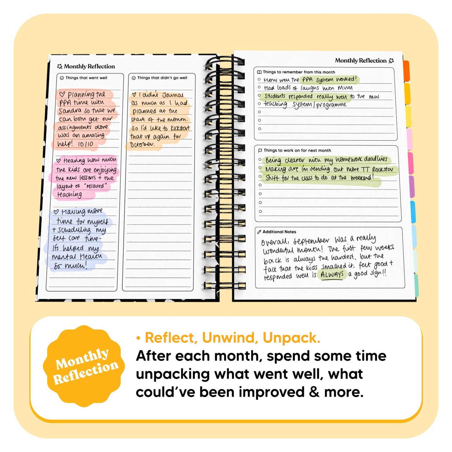 Teacher Undated Spiral Journal