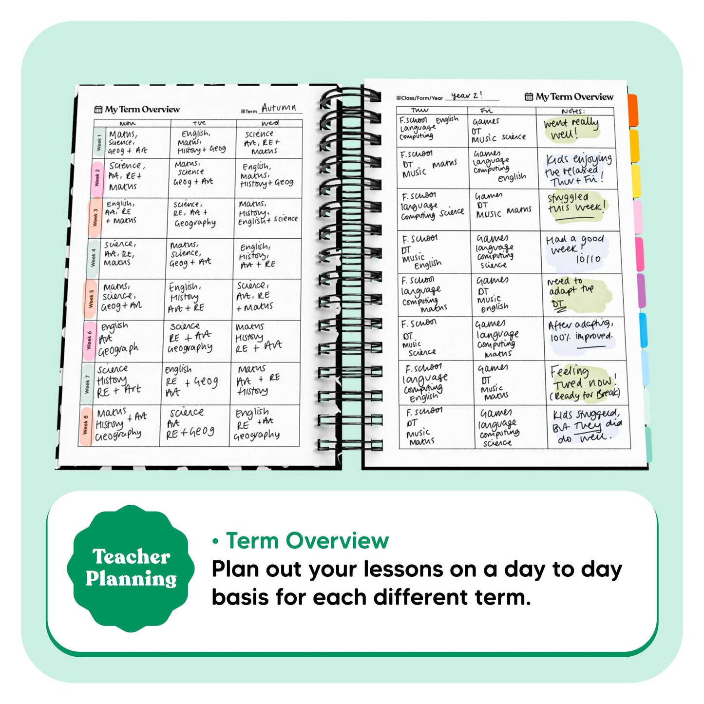 Teacher Undated Spiral Journal