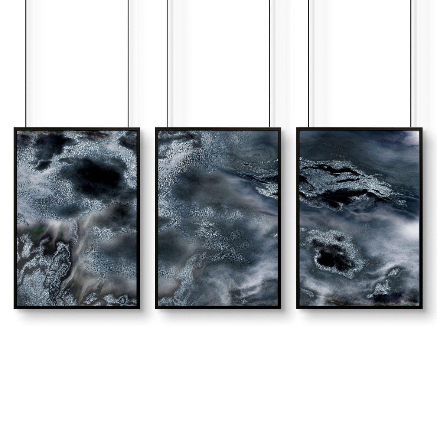 Teal Coloured Wall Art | set of 3 framed wall art prints