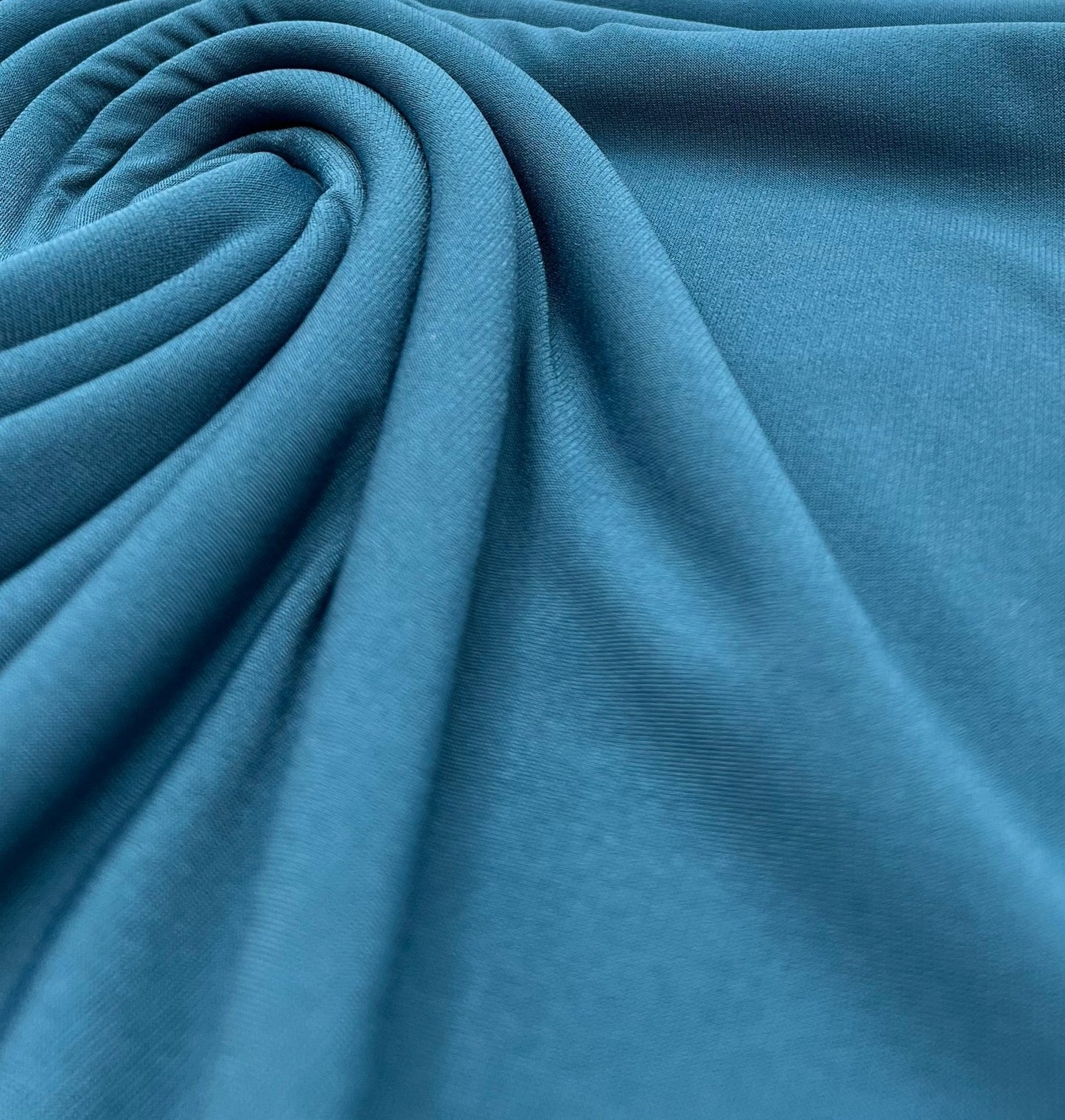 Plain Teal ITY Fabric 4 Way Stretch