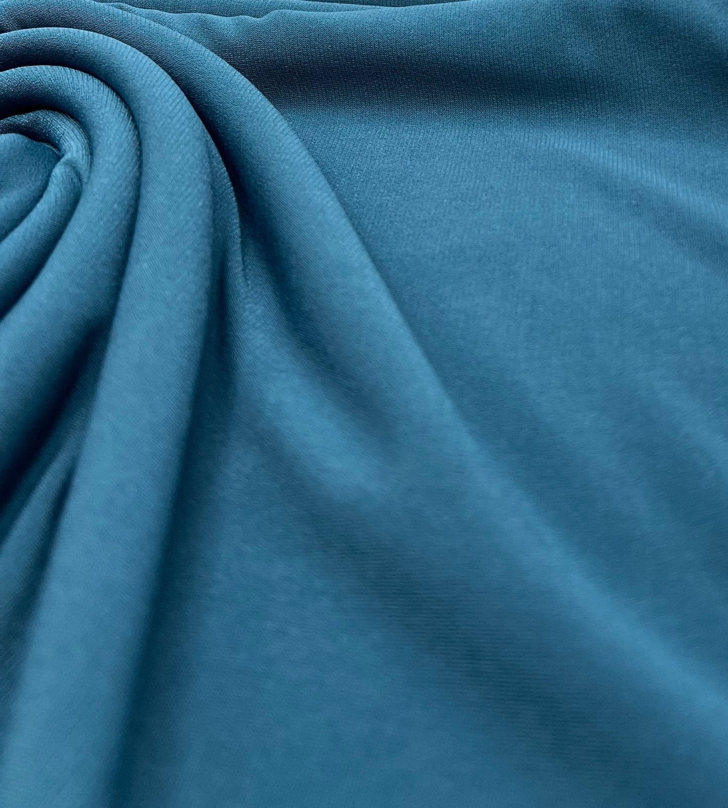 Plain Teal ITY Fabric 4 Way Stretch