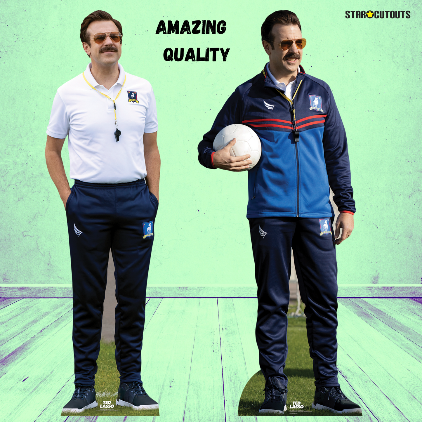 SC4221 Ted Lasso Football Manager Jason Sudeikis Cardboard Cut Out Height 184cm